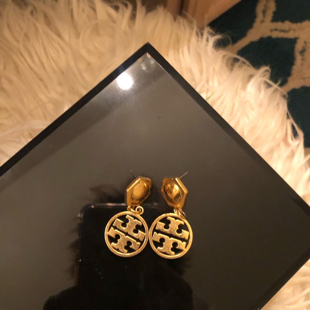 Tory Burch logo earrings